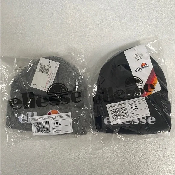 Ellesse Black and Gray Beanie Set - Picture 1 of 1